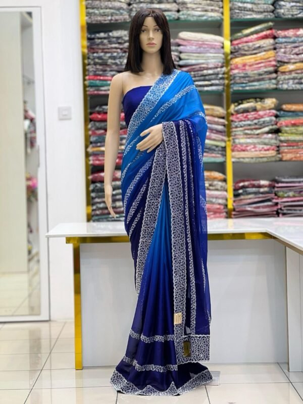 Dual shaded Rangoli silk sarees - Image 2