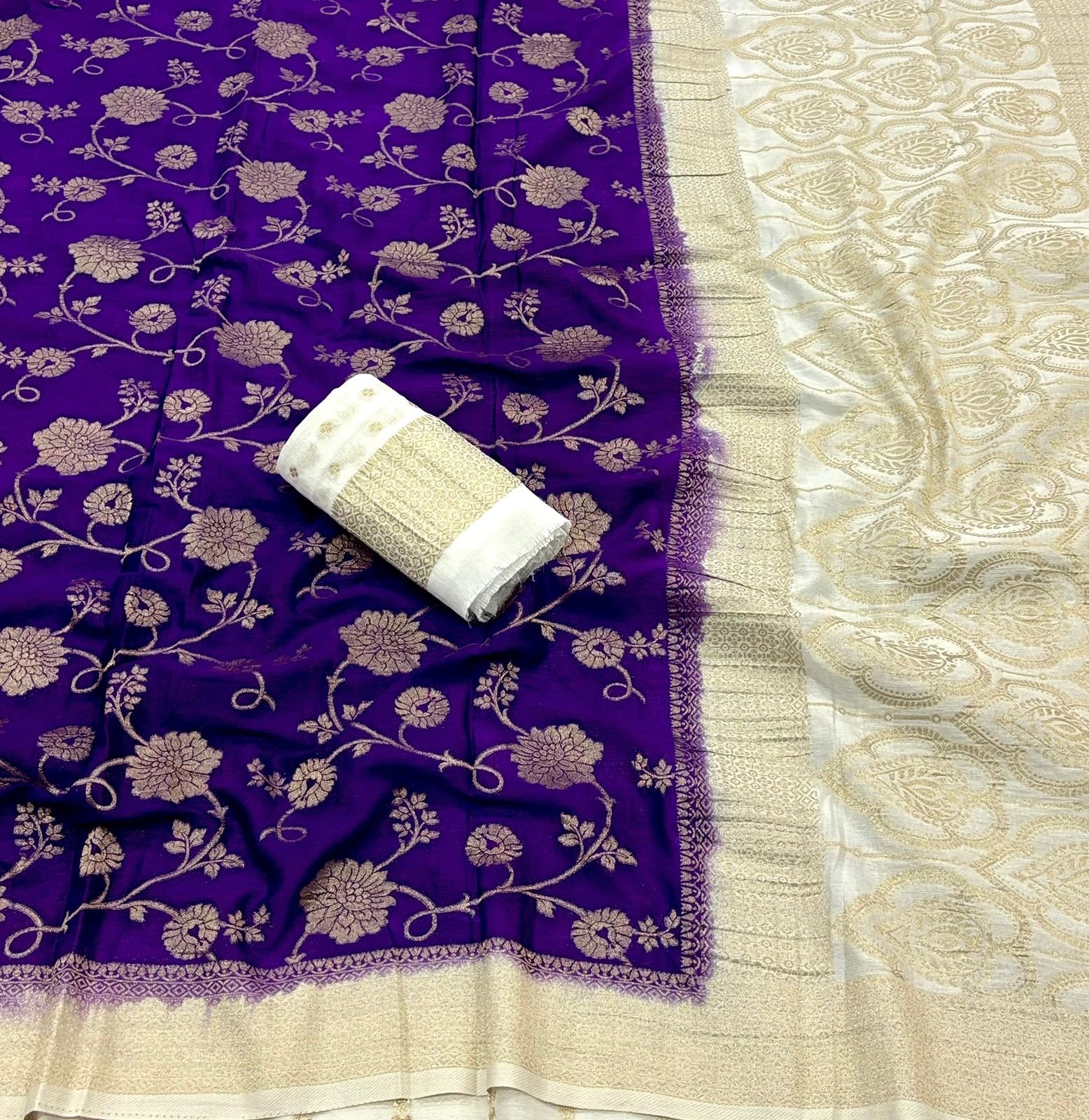 Banarasi Khadi georgette sarees - Image 16