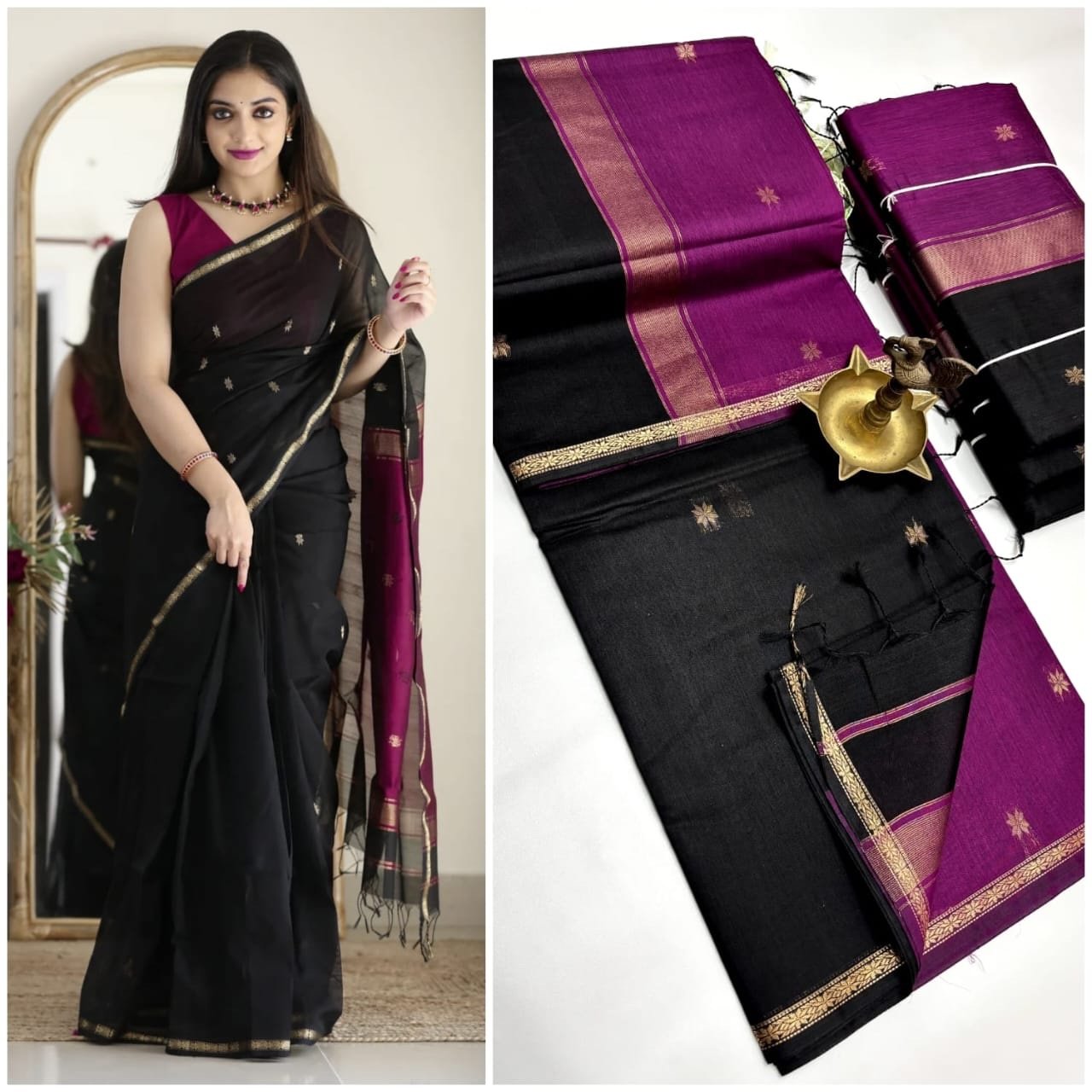 Silk cotton sarees - Image 32