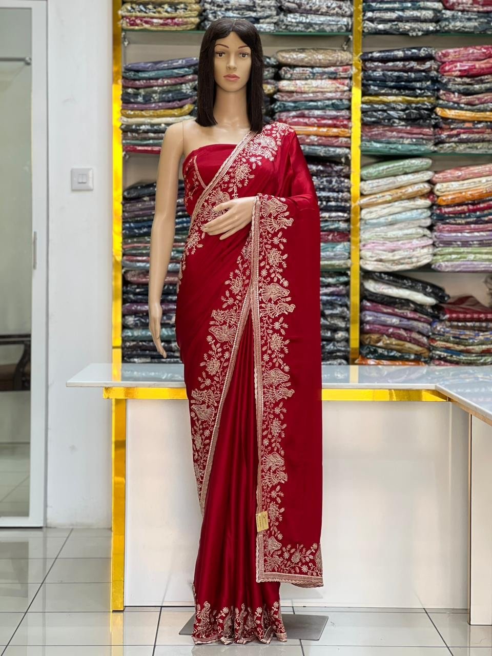 Fandy satin silk sarees - Image 3