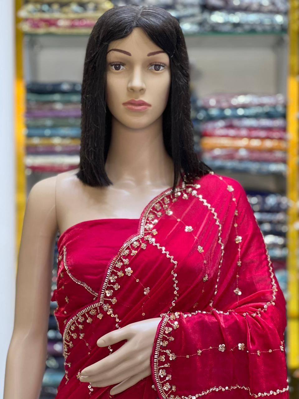 Fandy satin silk sarees - Image 11
