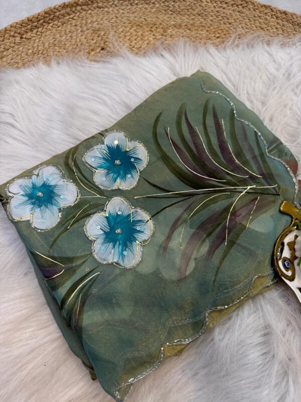 Handwork chiffon sarees - Image 23