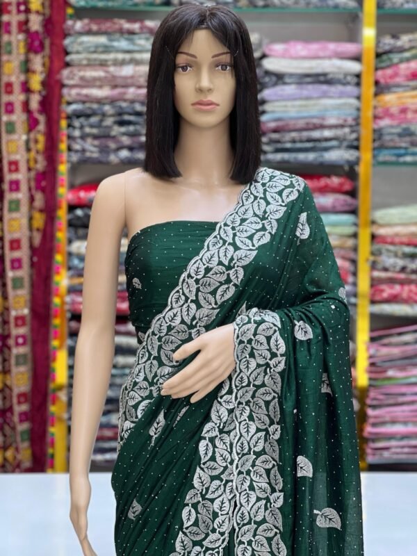 Vichitra silk saree - Image 7