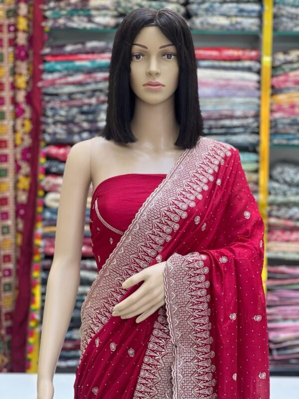 Vichitra silk sarees - Image 3