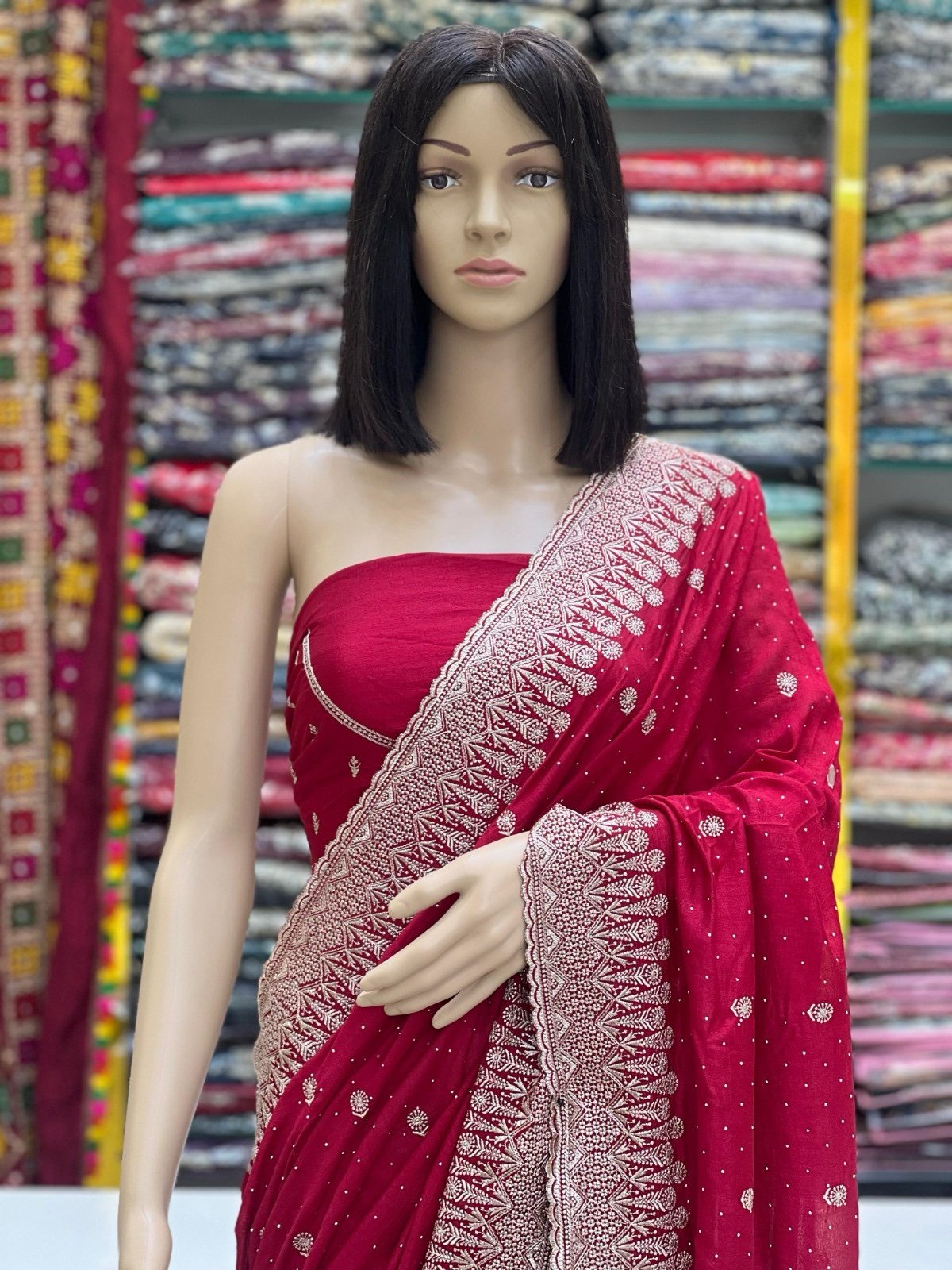 Vichitra silk sarees - Image 3