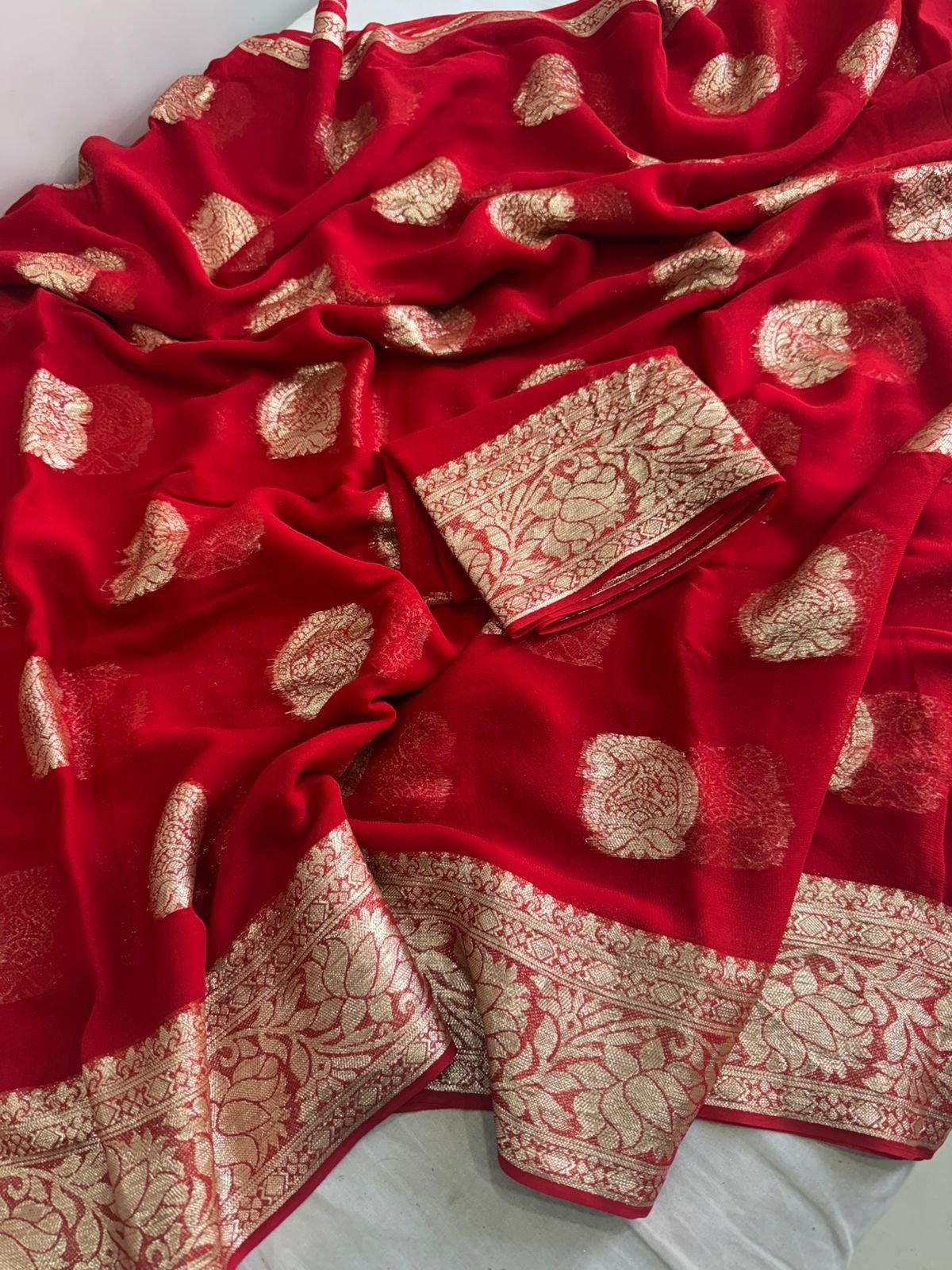 Viscose georgette sarees - Image 6