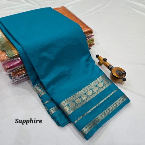 Mysore crepe silk saree - Image 3