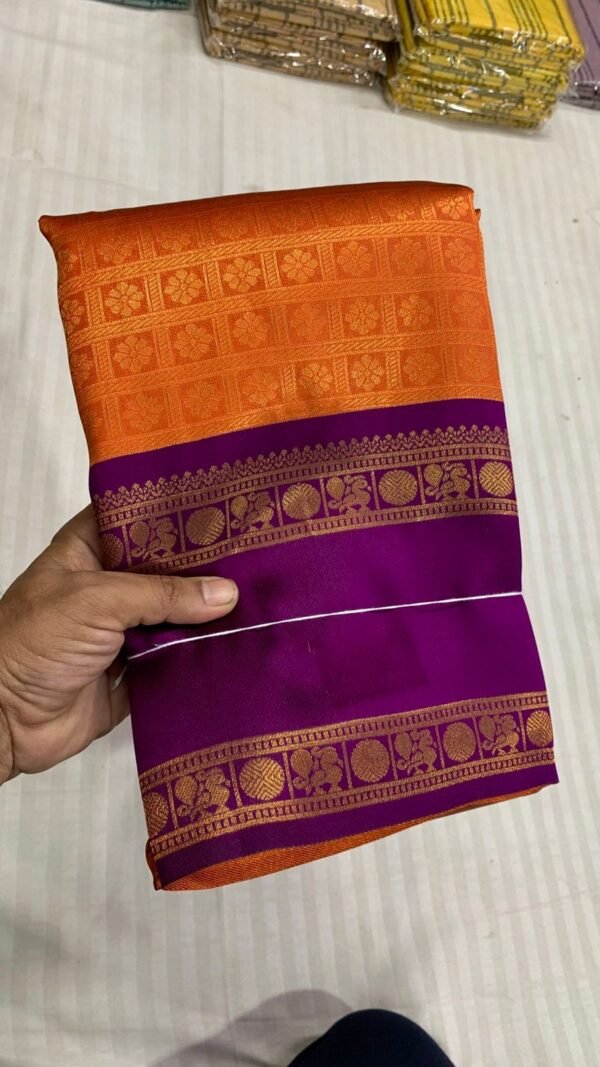 Bridesmaids semi silk sarees - Image 8