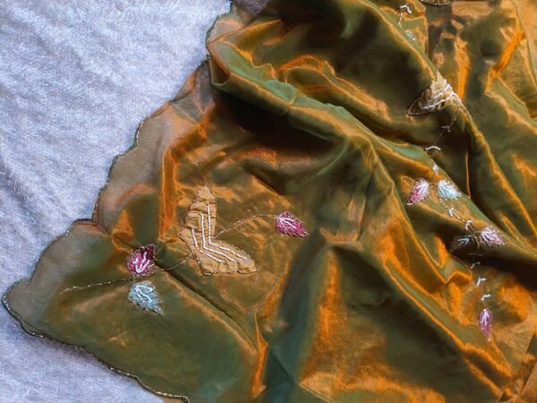 Space tissue silk saree