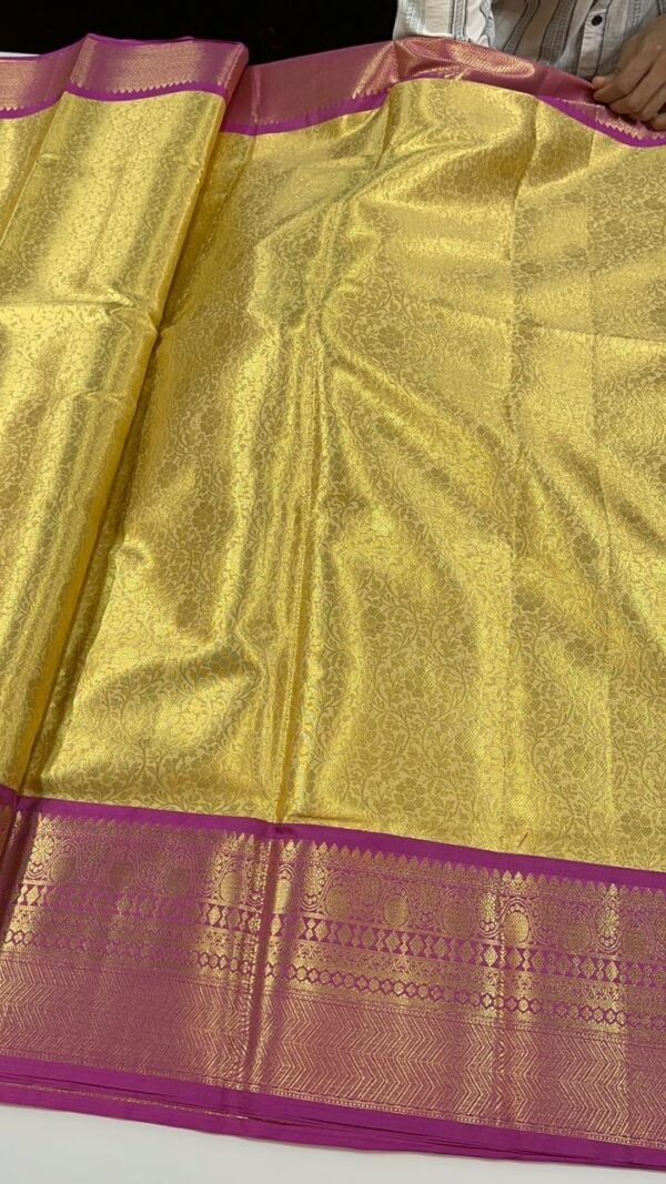 Soft semi-kanchi brocade saree - Image 5