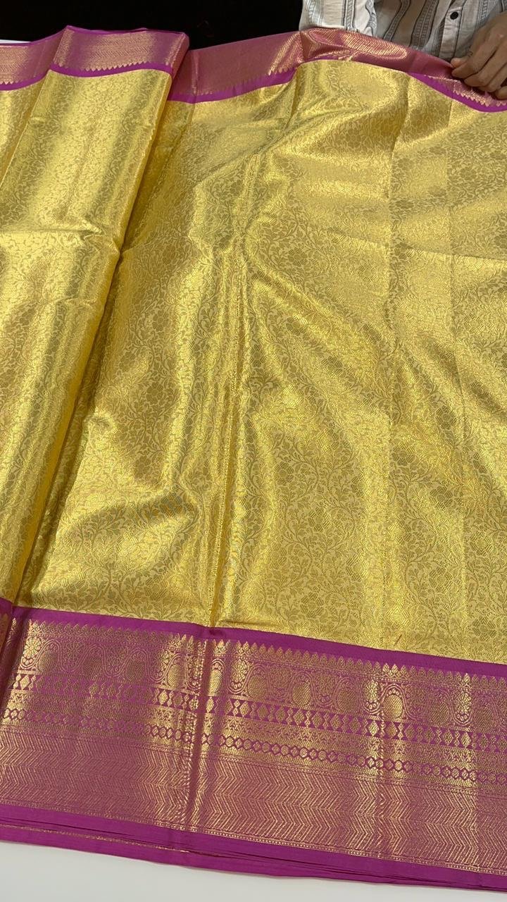 Soft semi-kanchi brocade saree - Image 5