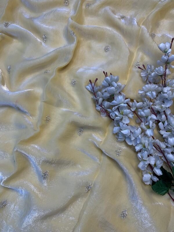 Dual tone space silk sarees - Image 7