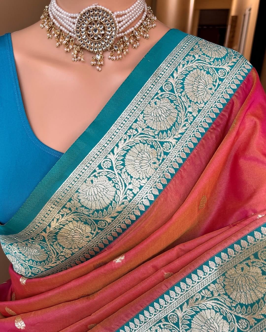 Soft banarasi silk saree - Image 5
