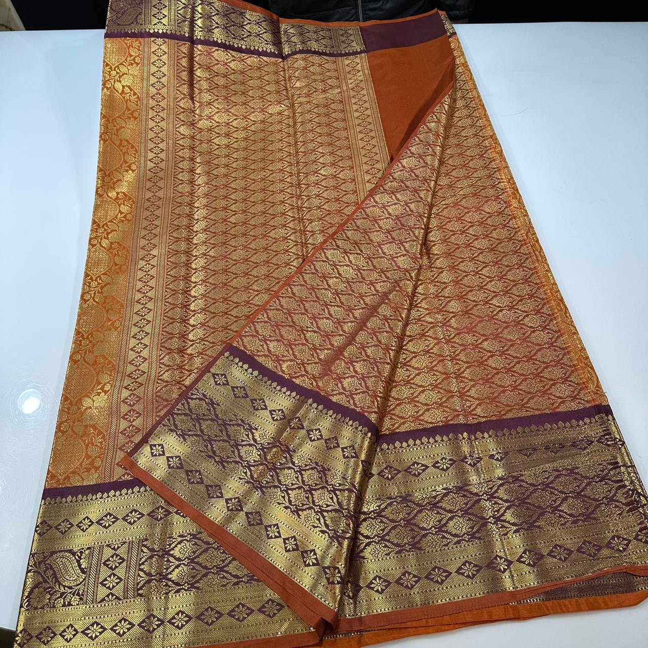 Soft semi kanchi brocade sarees - Image 7