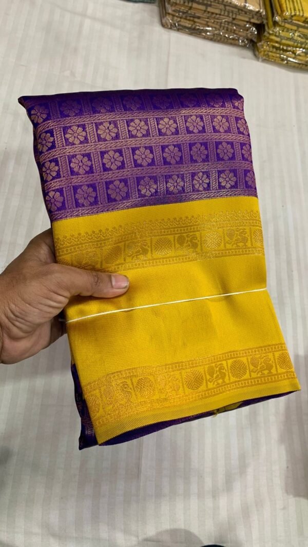 Bridesmaids semi silk sarees - Image 13