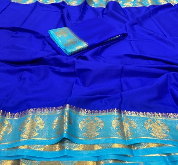 Mysore crepe silk saree - Image 2