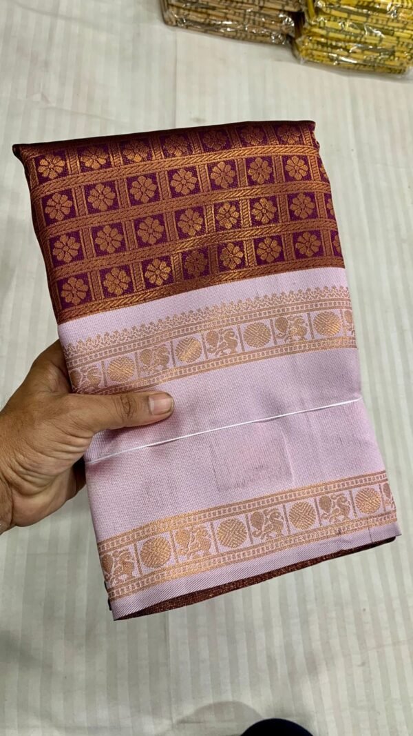 Bridesmaids semi silk sarees - Image 6