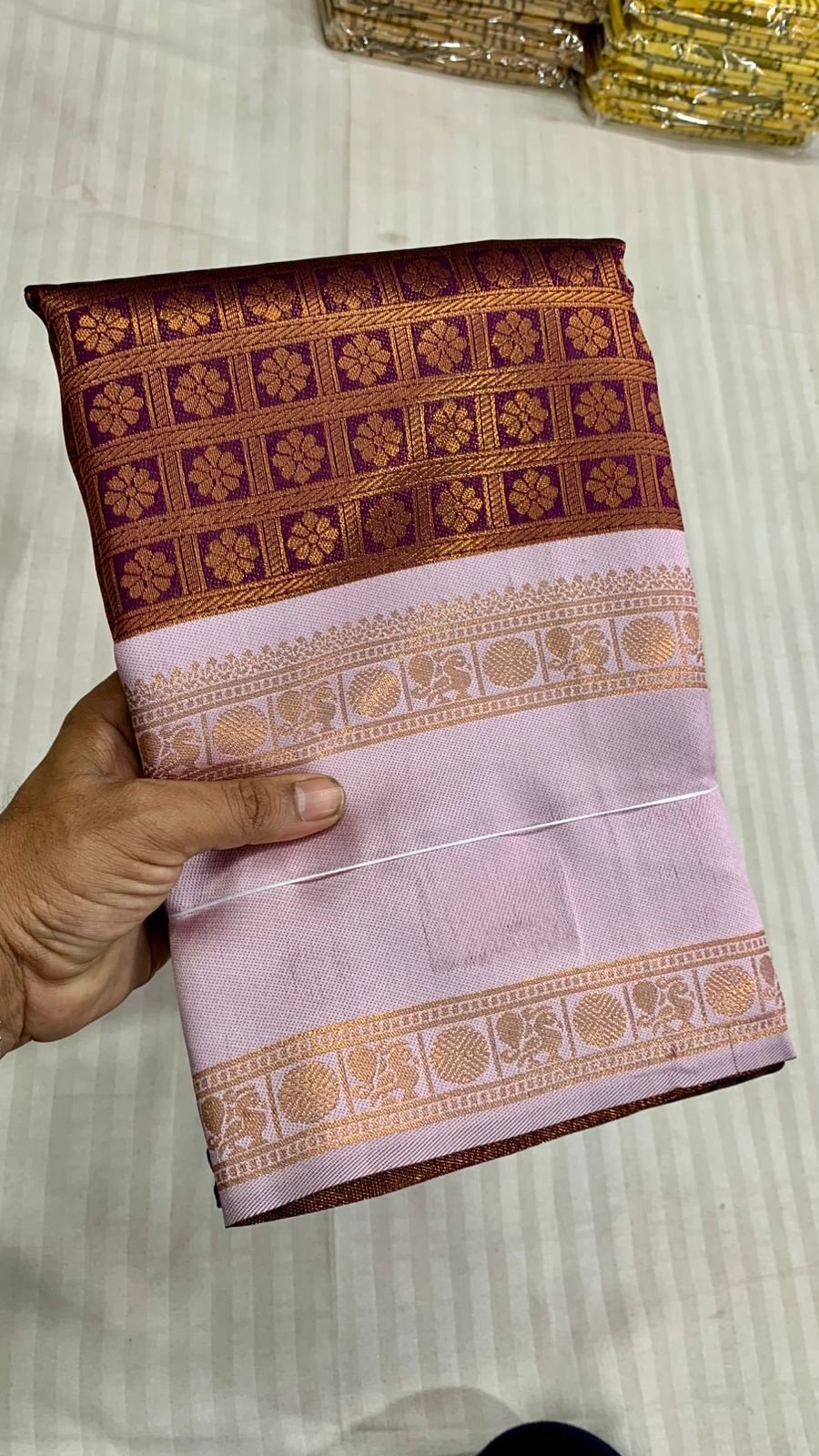 Bridesmaids semi silk sarees - Image 6