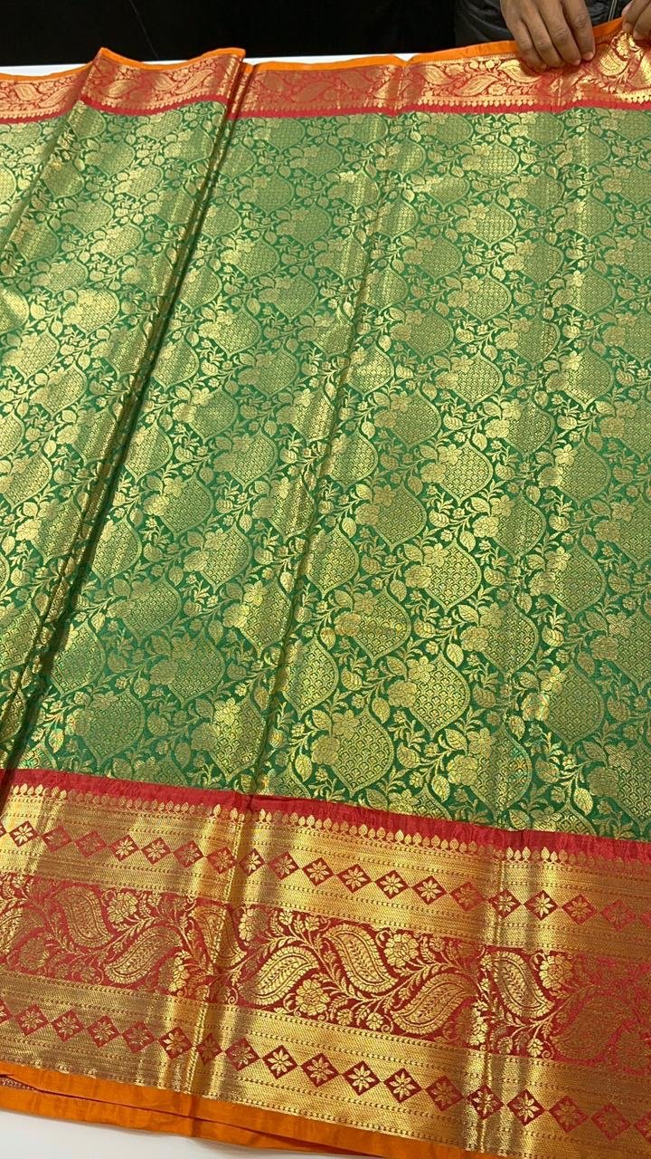 Soft semi kanchi brocade sarees - Image 10