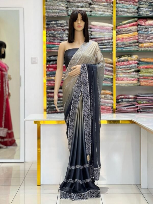 Dual shaded Rangoli silk sarees - Image 4