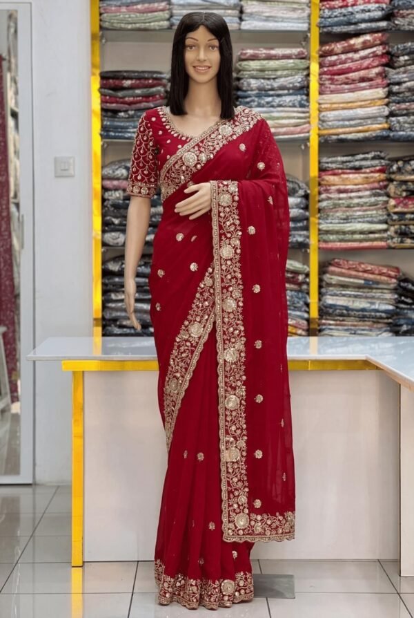 Grand dinner wear saree