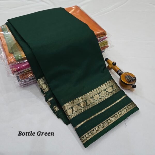 Mysore crepe silk saree - Image 5