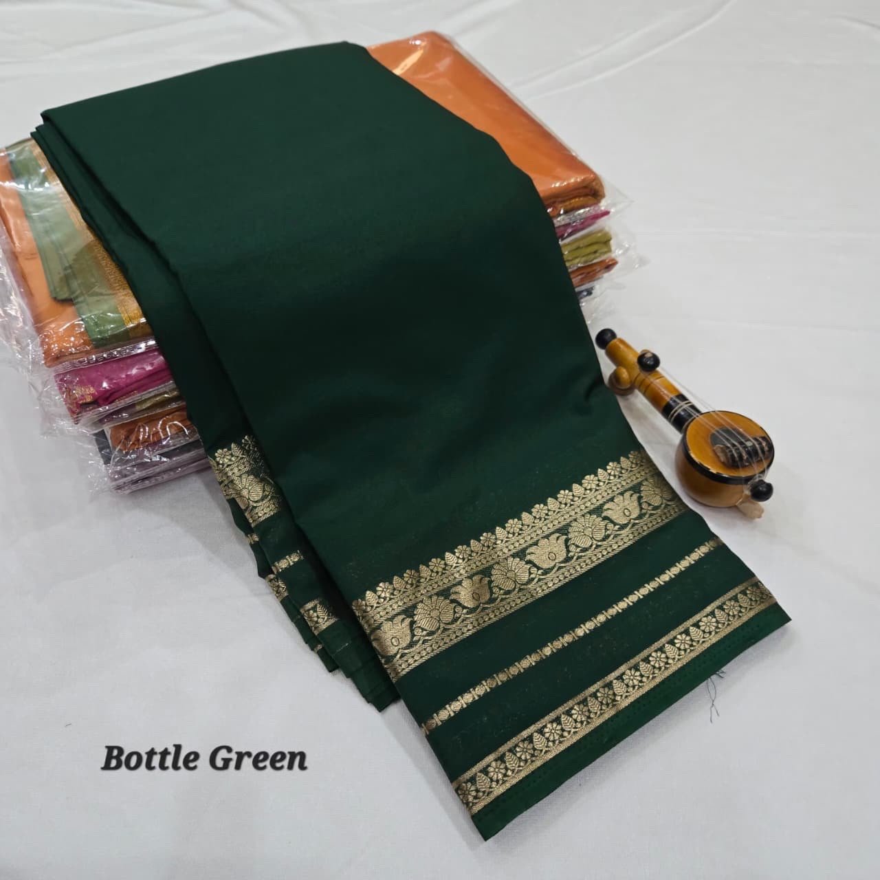Mysore crepe silk saree - Image 5