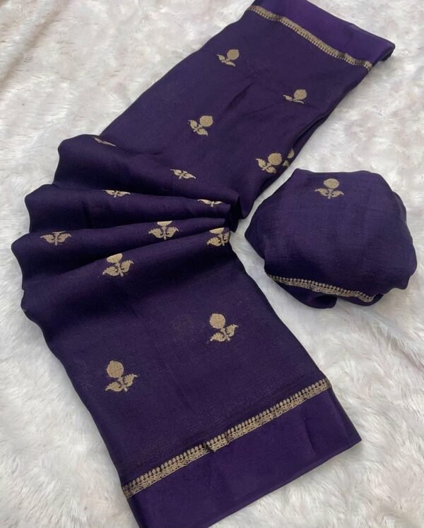 Viscose Khadi silk saree - Image 23