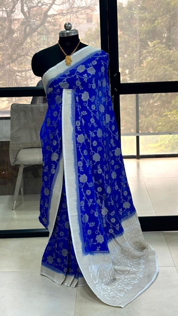 Banarasi Khadi georgette sarees - Image 3