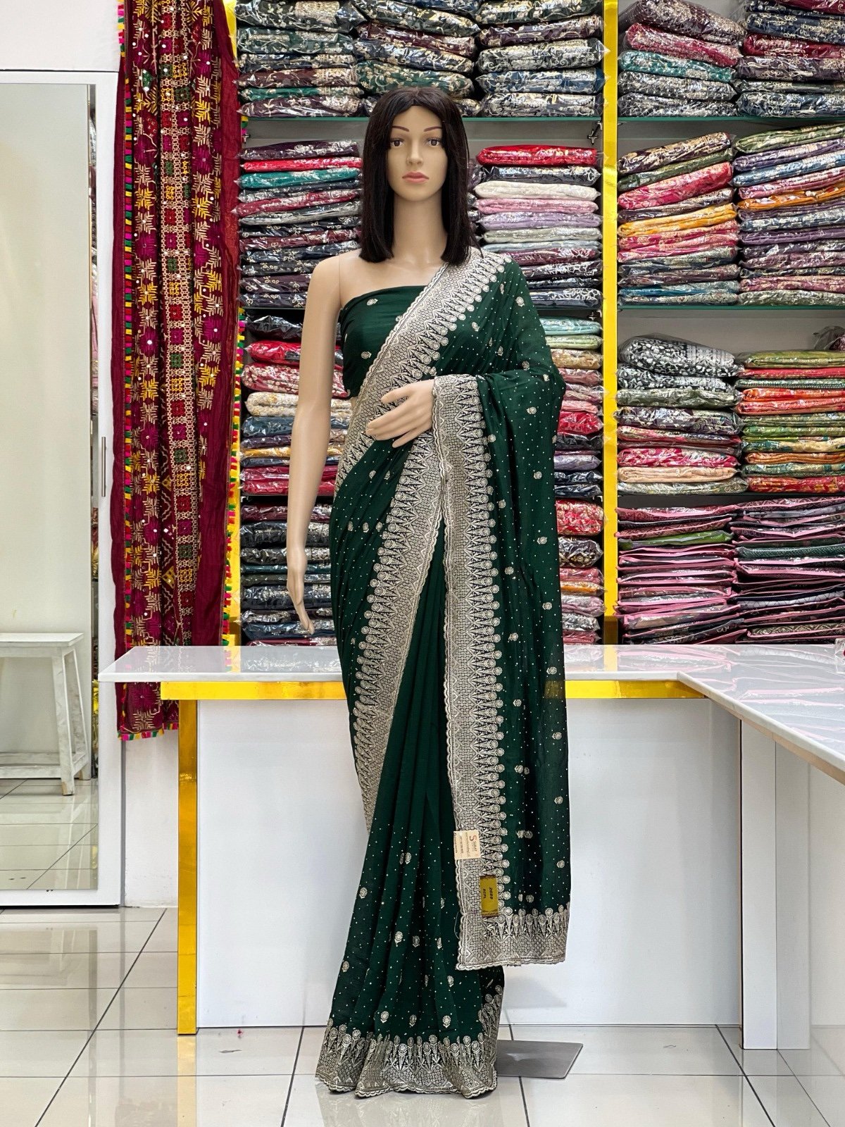 Vichitra silk sarees - Image 9