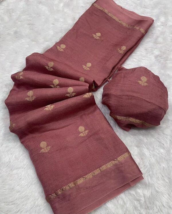 Viscose Khadi silk saree - Image 22