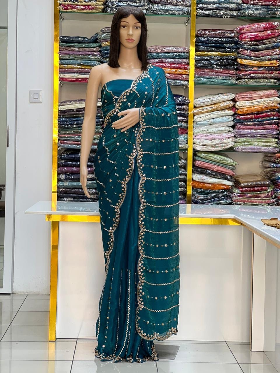 Fandy satin silk sarees - Image 6