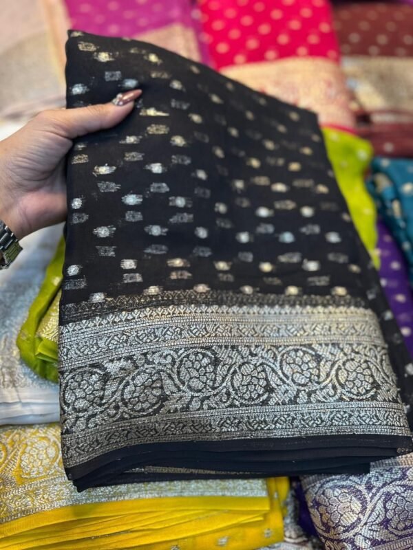 Viscose georgette saree - Image 14