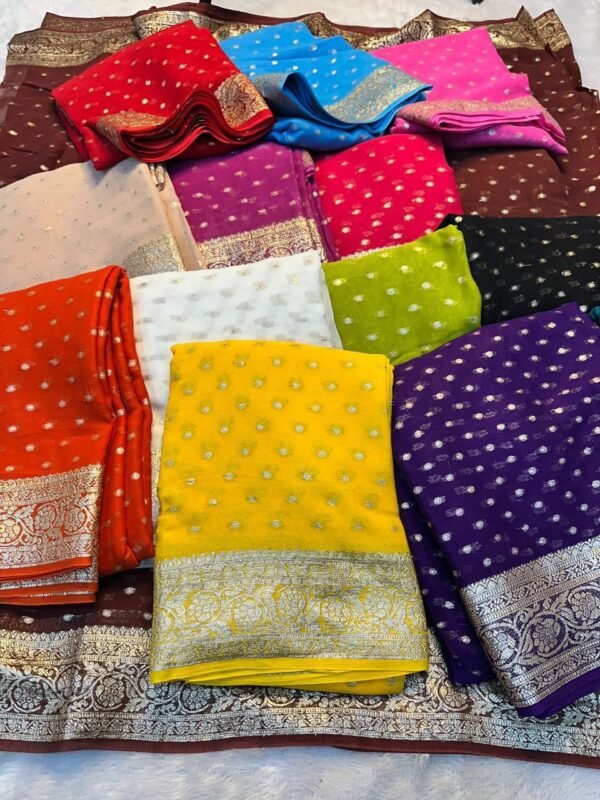 Viscose georgette saree