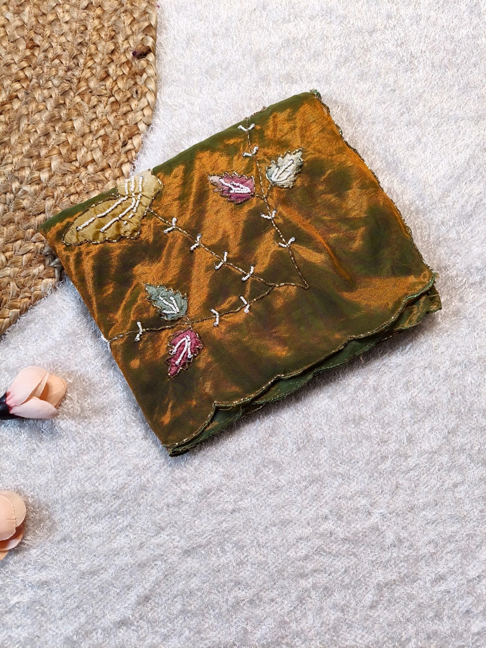 Space tissue silk saree - Image 14