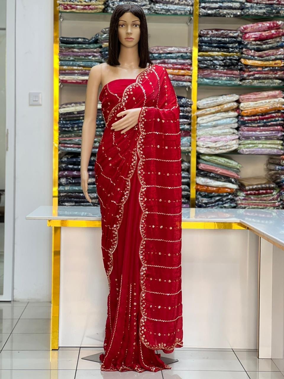 Fandy satin silk sarees - Image 2