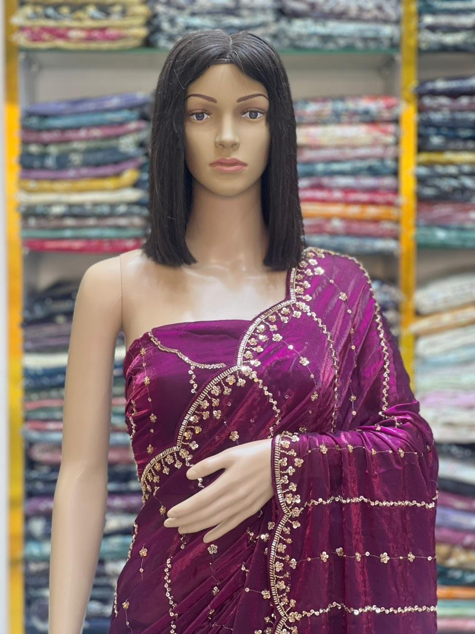 Fandy satin silk sarees - Image 12