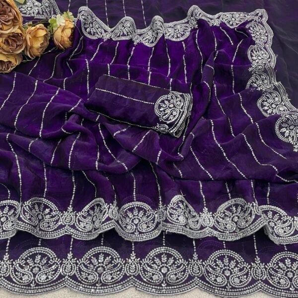 Fandy satin sarees - Image 2