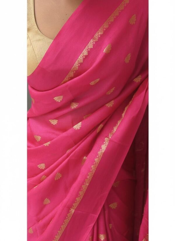 Viscose Khadi silk saree - Image 3