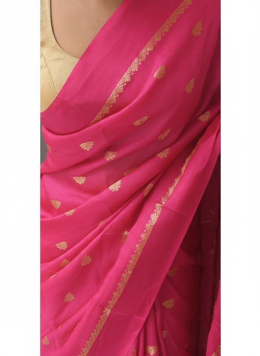 Viscose Khadi silk saree - Image 3