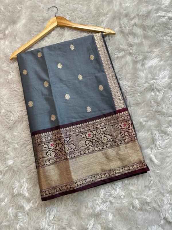 Banarasi semi gadwal silk saree - Image 6