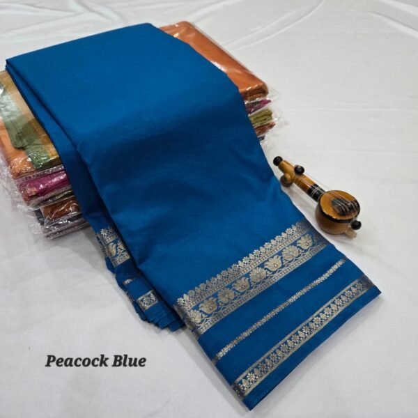 Mysore crepe silk saree - Image 4