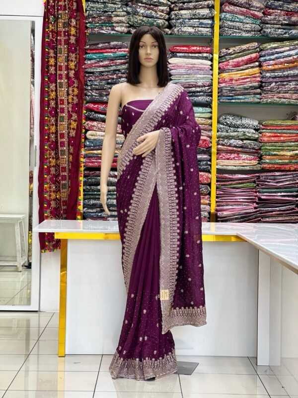 Vichitra silk sarees - Image 10