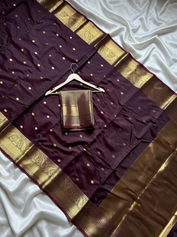 Banarasi Semi Katan Semi Silk Saree - Image 4