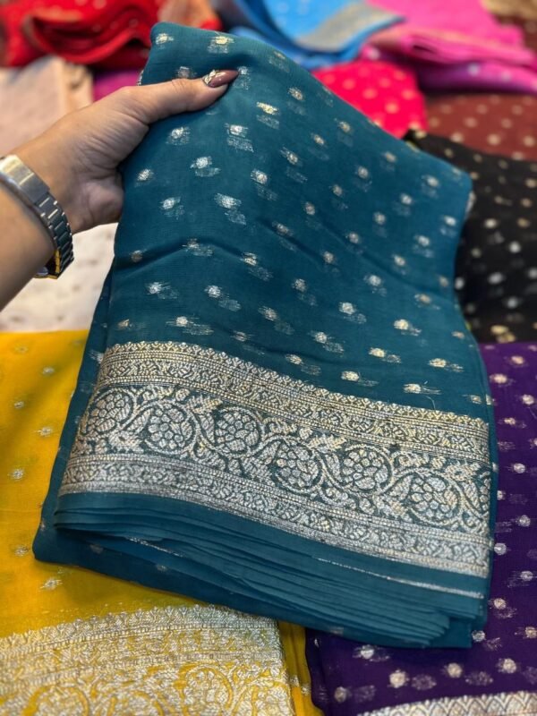 Viscose georgette saree - Image 8