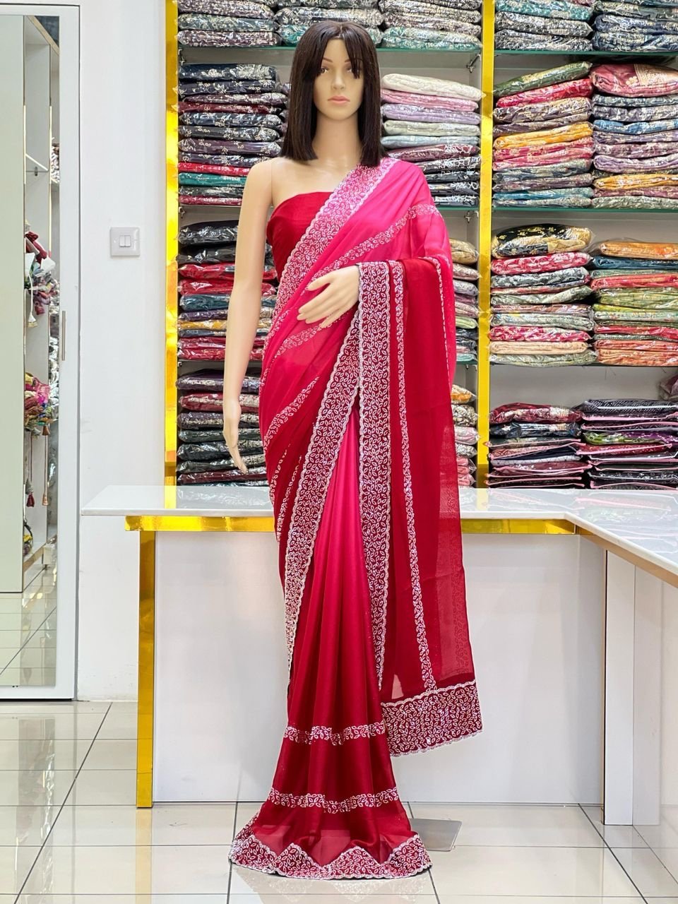 Dual shaded Rangoli silk sarees - Image 8