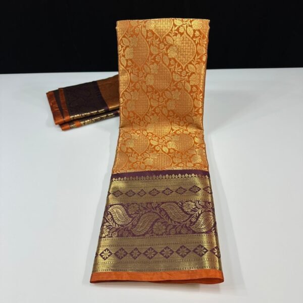 Soft semi kanchi brocade sarees - Image 3