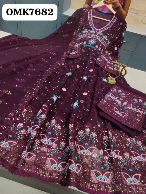 Georgette anarkali - Image 10