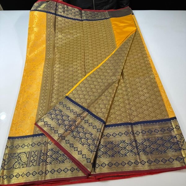 Soft semi kanchi brocade sarees - Image 8