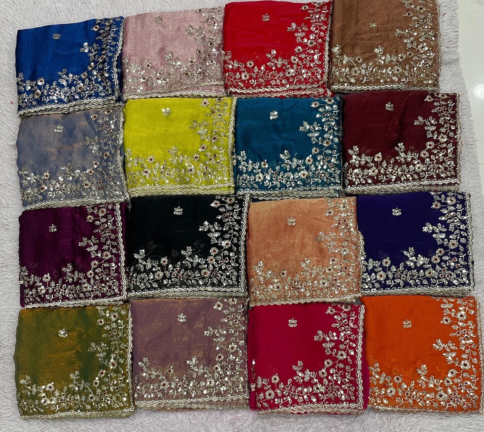 Dual tone fandy chiffon sarees - Image 1